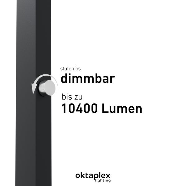 LYSE Stehleuchte dimmbar neutralweiß 4000K Büro Stehlampe 10400lm Tageslicht Deckenfluter schwarz 80W optimale Arbeitsplatzbeleuchtung