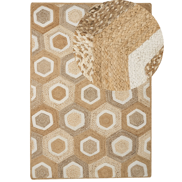 Teppich BASOREN Beige 160 x 230 cm Jute