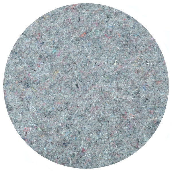 Runder Filzgleiter aus Recyclingfasern für den Möbelschutz.