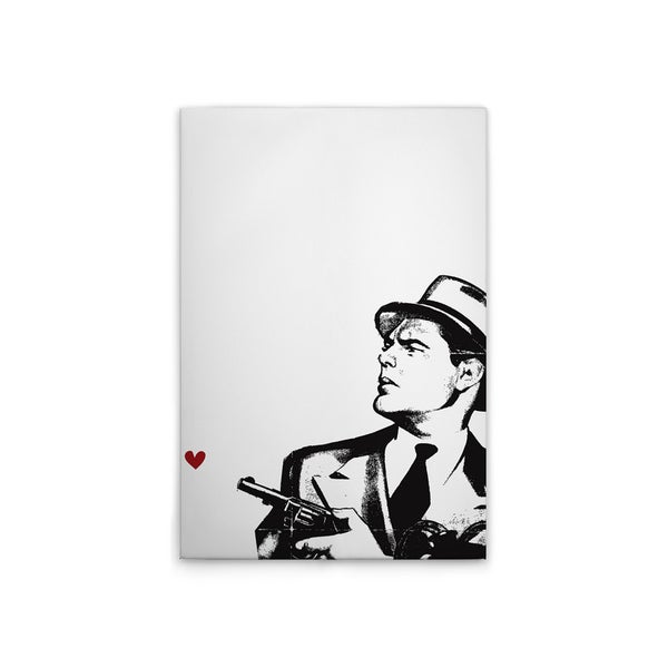 Illustration eines Mannes mit Hut und Waffe