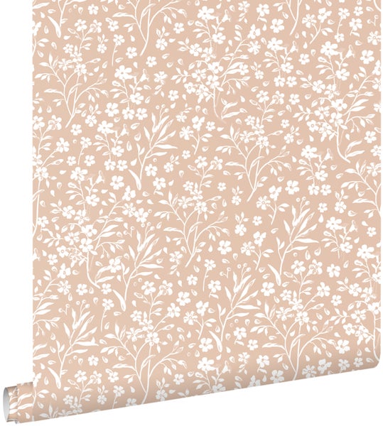 ESTAhome Tapete Blumen Terrakotta - 50 x 900 cm - 139880