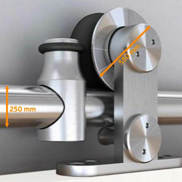 Tür Schiebetür Komplettset Holz weiß 900x2065 Zimmertür Holztür offene Schiene -  Stangengriff+Softclose