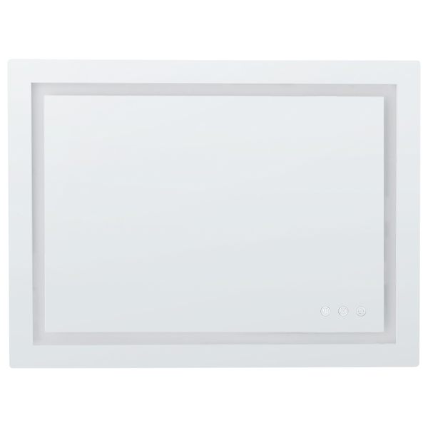 Badspiegel mit LED-Beleuchtung rechteckig 80 x 60 cm PRENOIS