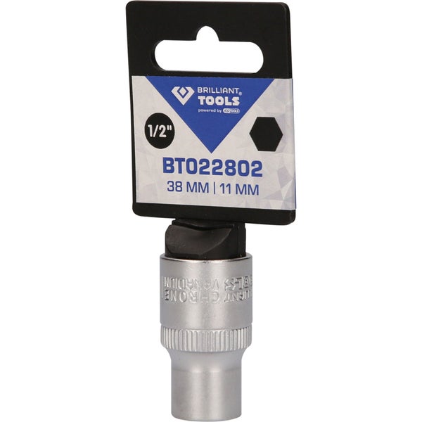 Brilliant Tools Steckschlüssel Einsatz, 1/2 Zoll, 38 Millimeter, 11 Millimeter