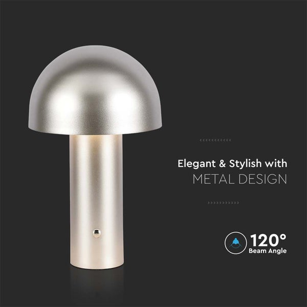 V-TAC VT-1047-CG - Gold Rechargeable Table Lamps - Champagner - IP20 - 3W- 200 Lumen - 3IN1