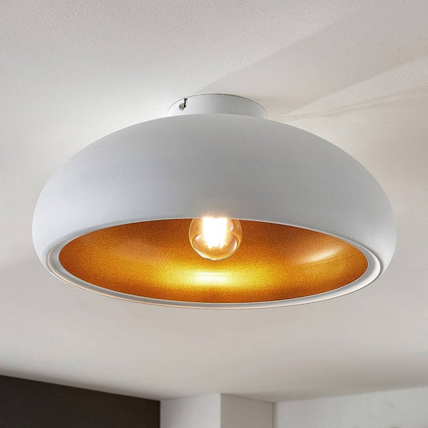 Lindby Deckenlampe Gerwina (Modern) in Weiß aus Metall (1 flammig, E27) - Deckenleuchte Lampe Wohnzimmerleuchte