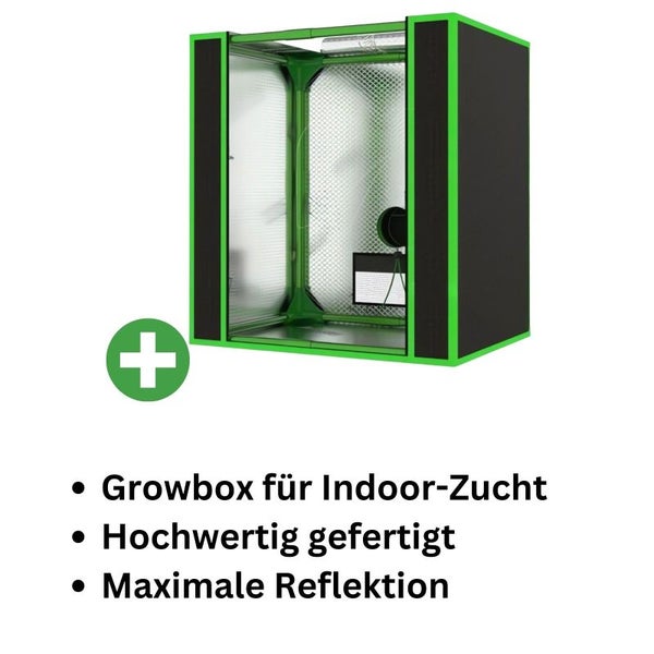 Dark Box Mini 50x35x50 cm – Lichtdichtes Grow Zelt mit Metallrahmen, Belüftungsöffnungen & Zubehör für optimales Pflanzenwachstum