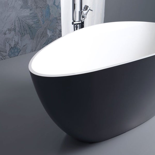 Moderne feistehende graue Badewanne | Rachele