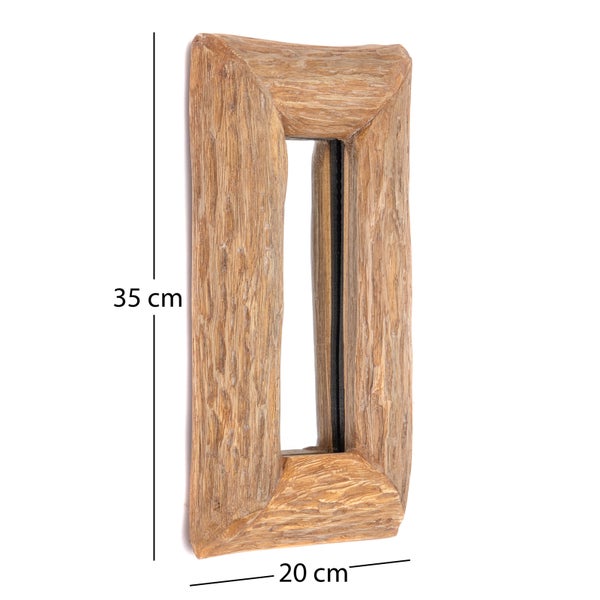 Wandspiegel Base B 35x20cm, Massivholz naturfarben