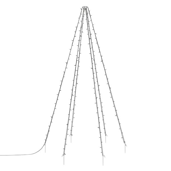 LED Lichterbaum für den Außenbereich als Lichterkette zur Montage an einem Mast