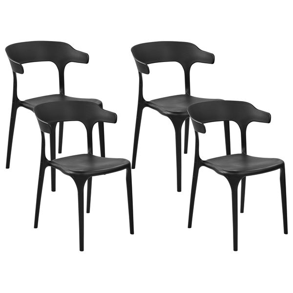 Gartenstuhl 4er Set GUBBIO Schwarz