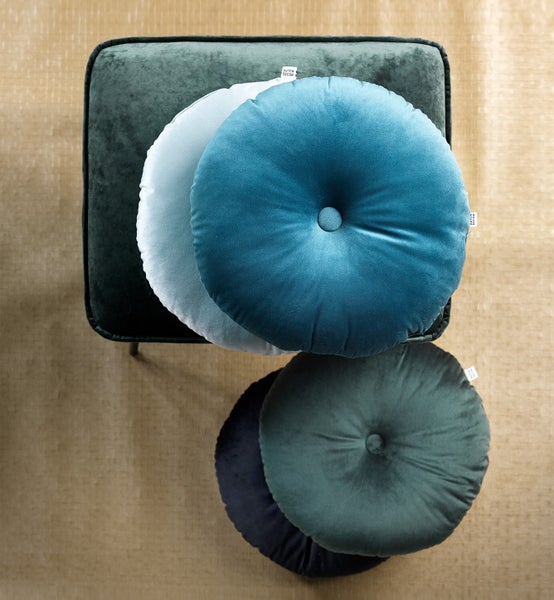 OLLY - Dekokissen Samt Provincial Blue 40 cm