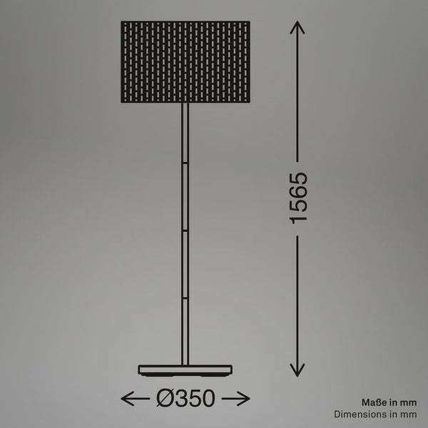 Briloner Slama Stehlampe, Seegras Schirm, Ein/Aus Fußtaster, Boho-Stil, E27 Fassung, Natur, Ø35 x 161 cm