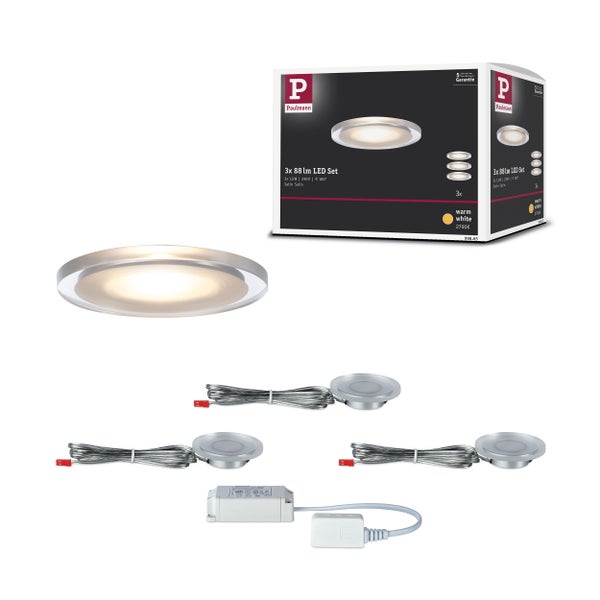 Paulmann Möbelunterbauleuchten Set mit drei LED-Leuchten und Zubehör