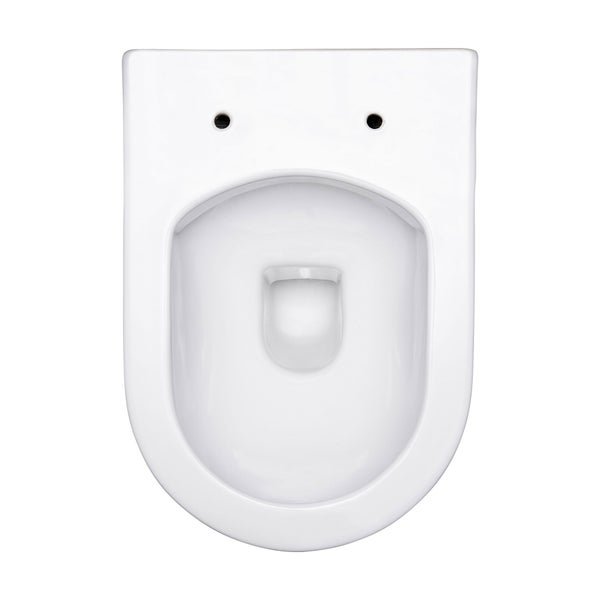 SCHÖNER WOHNEN-Kollektion Wand-WC ANTUS, Weiß, spülrandlose Keramik hänge Toilette, Abgang waagerecht