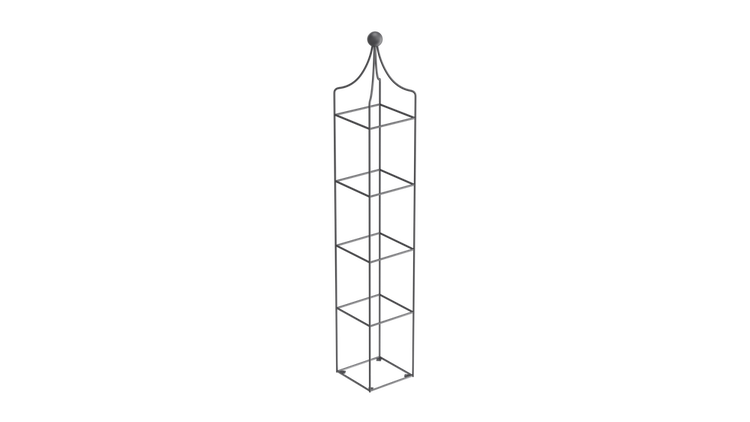 Obelisk Catania klein aus massiven Rundstahl 29 x 140 cm pulverbschichtet anthrazit