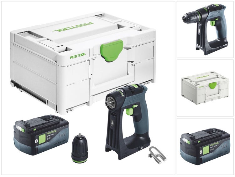 Festool CXS 18 Akku Bohrschrauber 18 V 40 Nm Brushless + 1x Akku 5,0 Ah + Systainer - ohne Ladegerät