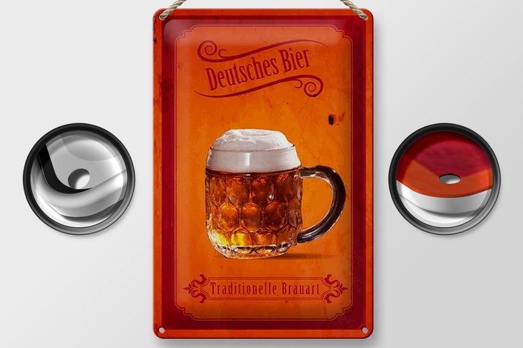 Blechschild Spruch 20x30cm Deutsches Bier traditionelle