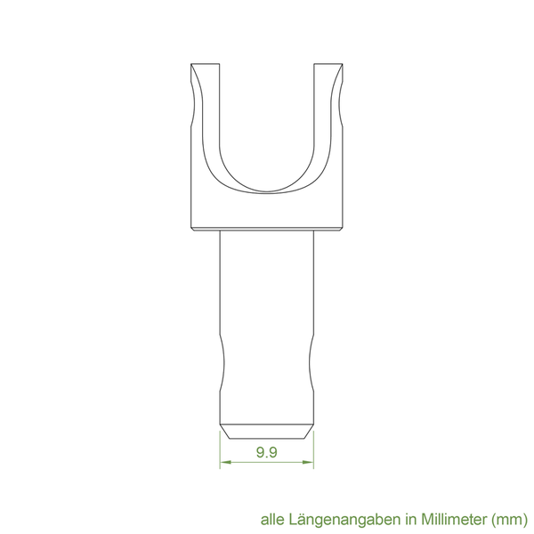 Geiger Gelenklager 45°- G040 | Grundplatte 17 x 73 mm | Kurbelzapfen 9,9 mm | 6 mm Vierkant - Länge 300 mm