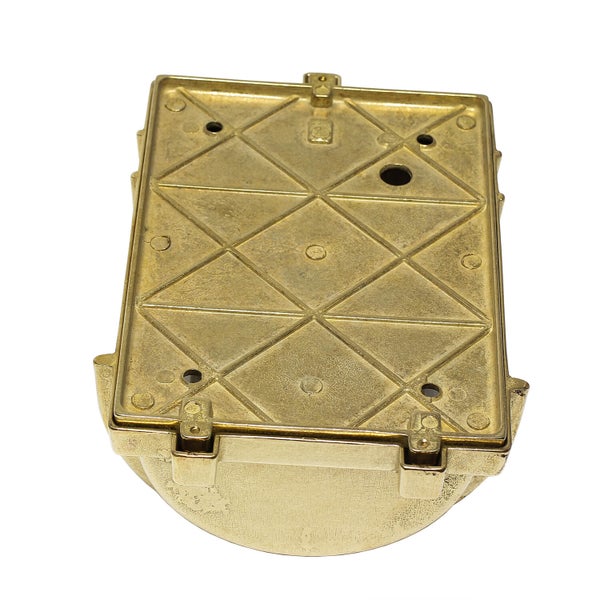 Goldene Wandleuchte aus Metall, quadratische Form