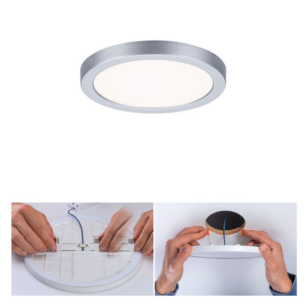 VariFit LED Einbaupanel Areo IP44 rund 118mm 6,5W 500lm 4000K Chrom matt