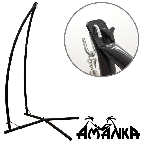 Makramee Hängesessel in Beige und 215cm Gestell bis 120kg