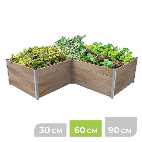 3m² Hochbeet ErnteMAXX für Ecken erhältlich Höhe 60 cm