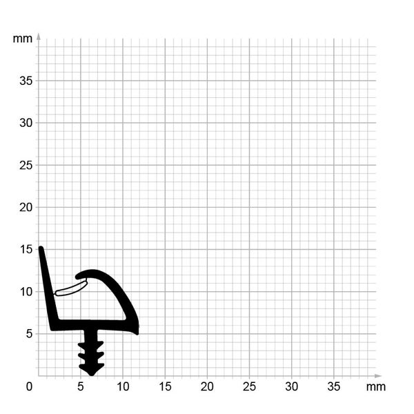 DIWARO. | Zimmertürdichtung ZT008 | weiß | 5 Meter