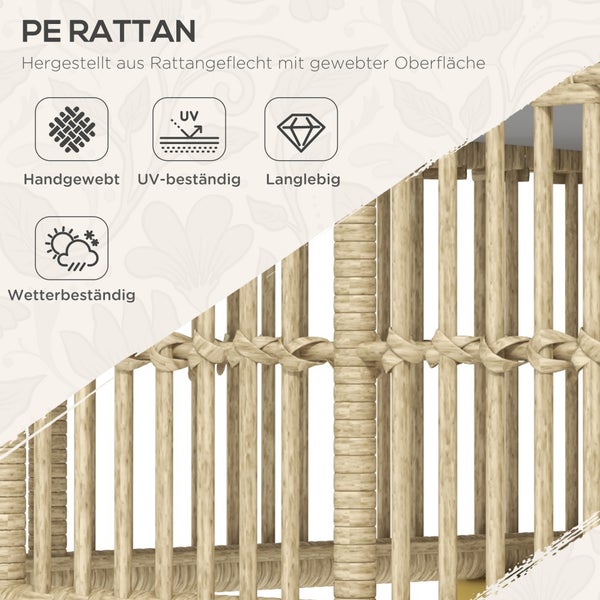 PE Rattan: Handgewebt, UV-beständig, langlebig und wetterbeständig