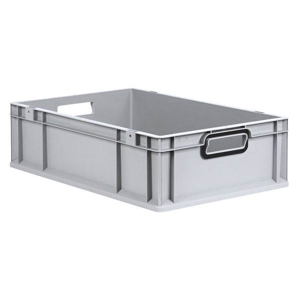 Eurobox NextGen Color, HxBxT 17x40x60cm, 34 Liter, Griffe schwarz offen, Grau, Eurobehälter, Transportbox, Transportbehälter, Stapelbehälter