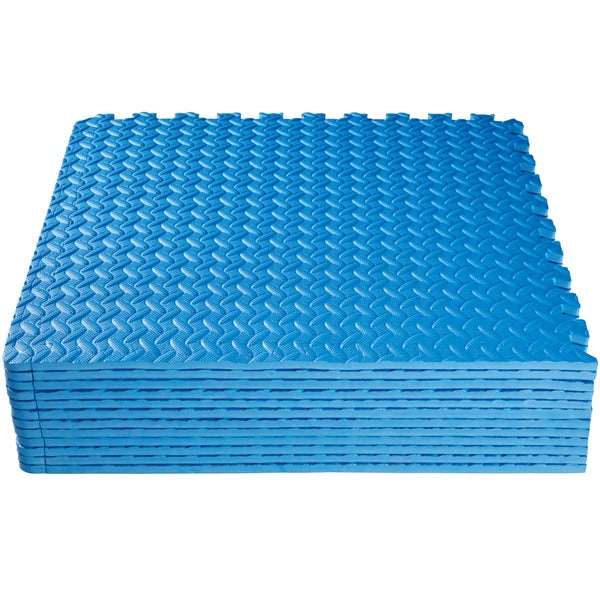 Schutzmattenset tectake leichte Reinigung und flexibel erweiterbar 12-teilig mit 24 Randstücken 61 x 61 cm