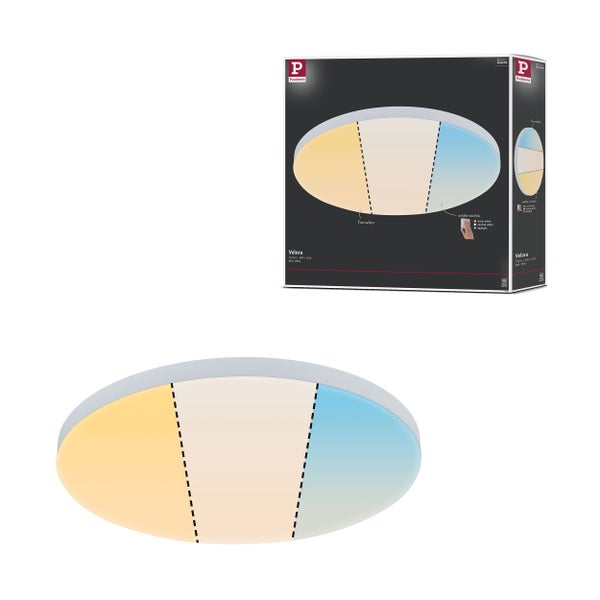 LED Panel Velora rund 400mm 19W 1750lm White Switch Weiß