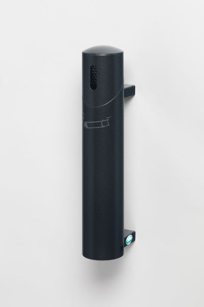 PROREGAL Robuster Wandascher 145 cm Rohrlänge Zum Einbetonieren 1,4 Liter HxBxT 51 x 10 x 17 cm Stahl Grau