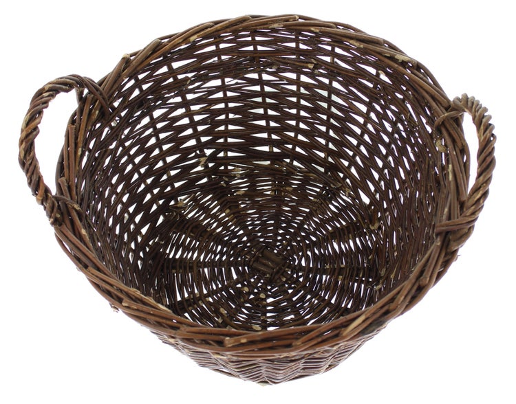 FRANK FLECHTWAREN | Füllkorb Natur, klein, WEIDE, Ø 45 x 26 cm