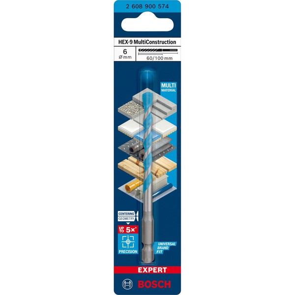 Bosch Expert HEX-9 MultiConstruction Bohrer 6 x 60 x 100 mm - 2608900574