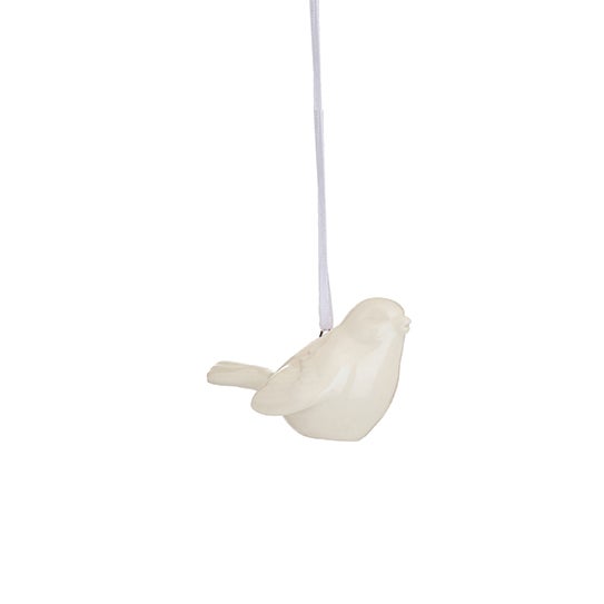 Weißer Vogel Keramik Weihnachtshänger - Sass & Belle