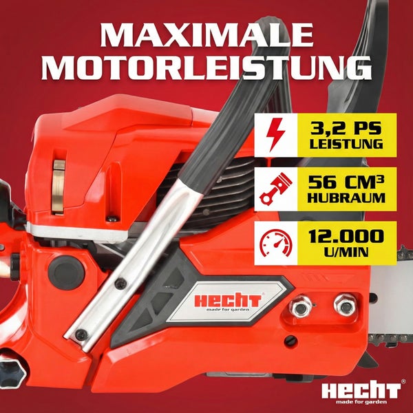 Hecht Motorsäge mit Leistungsangaben