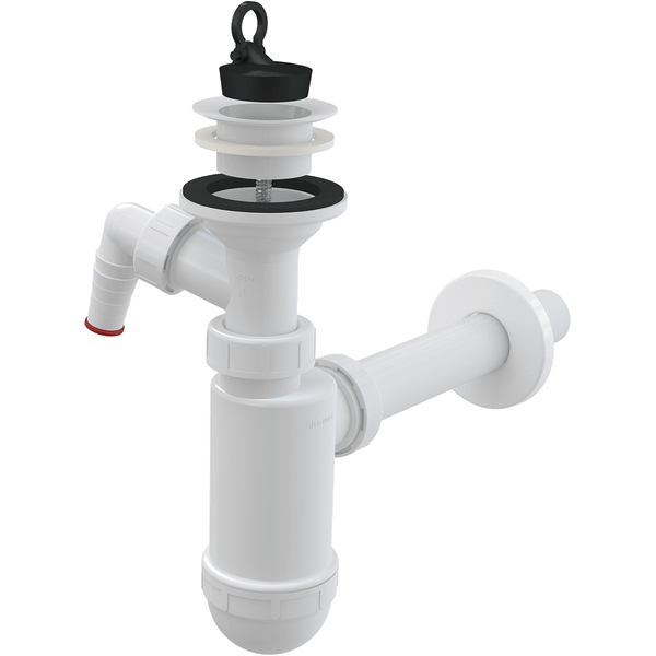Kunststoff Siphon mit Geräteanschluss für Spülbecken und Waschbecken