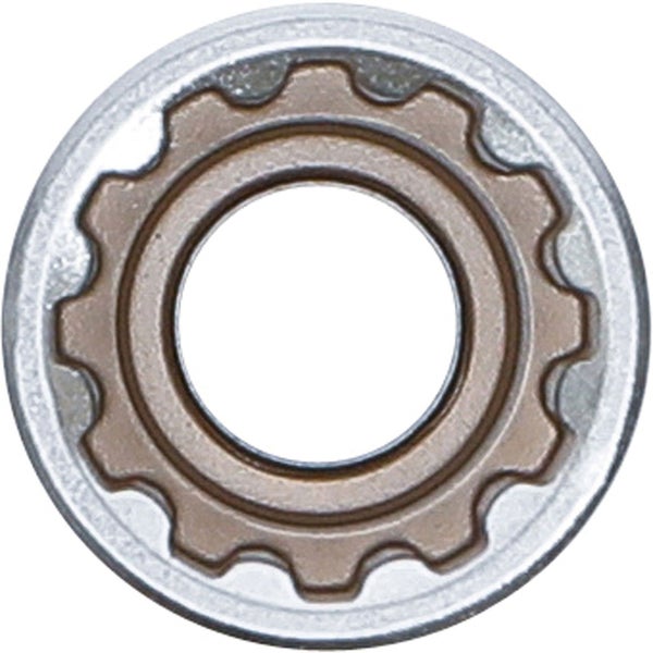 BGS Steckschlüssel-Einsatz Gear Lock tief Antrieb Innenvierkant 12,5 mm (1/2) SW 18 mm - 10258