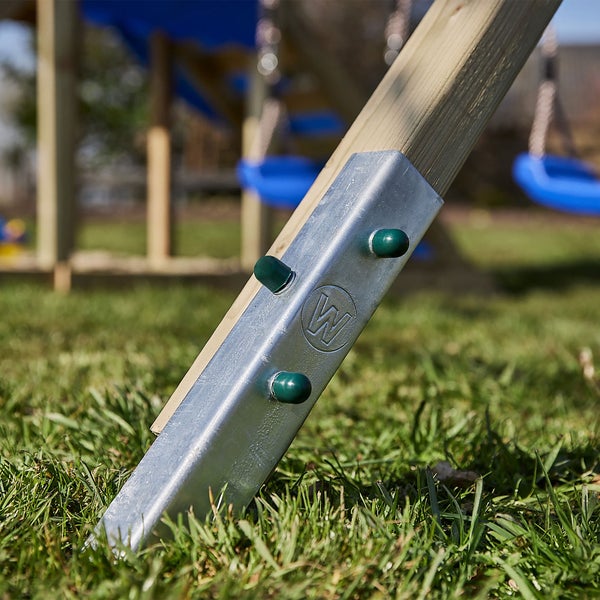 WICKEY Bodenanker Erdanker Winkelanker-Set SolidLock 6 Stk. für Spielturm und Schaukel, Anker, Pfostenanker für Klettergerüst und Gartenzaun