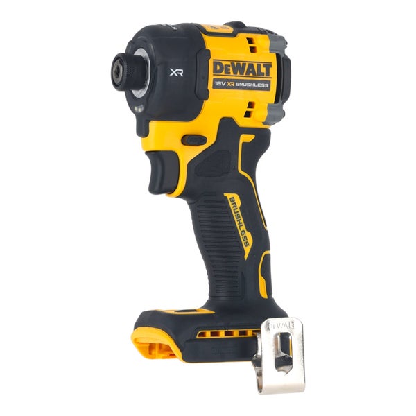 DeWalt 18 Volt XR bürstenloser Akku-Schlagschrauber mit Gürtelclip.