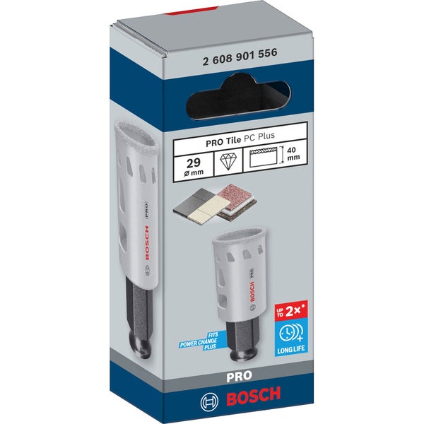 Bosch Pro Fliesenbohrer PC Plus, Durchmesser 29 Millimeter, Verpackung