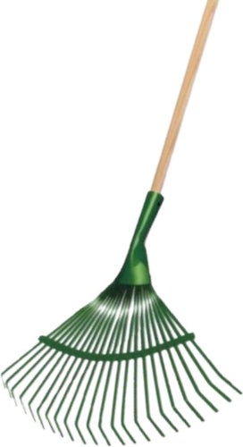 Laubbesen mit Holzstiel für Gartenarbeiten