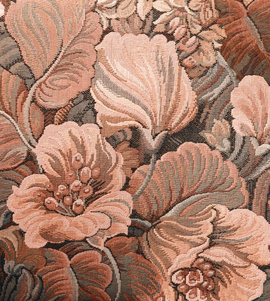 Nahaufnahme eines Stoffes mit Blumenmuster