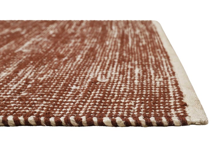 Kelim Teppich Rotbraun Beige aus Jute & Wolle Toulouse Green Looop 160x230 cm