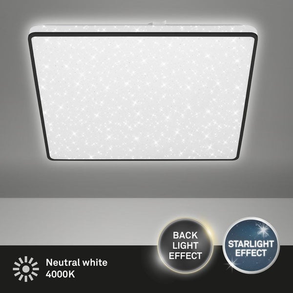 LED Deckenleuchte Deckenlampe Sternenhimmel Backlight flach 24W schwarz Briloner