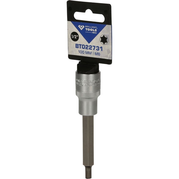 Brilliant Tools Steckschlüssel-Einsatz mit Innenvielzahn, 100 Millimeter