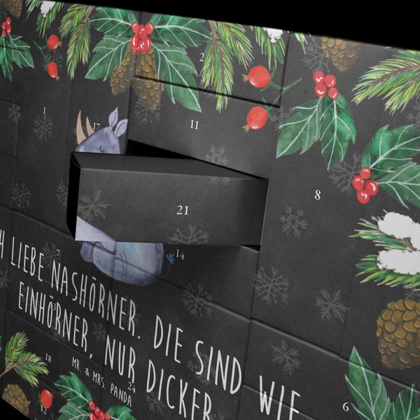 Mr. & Mrs. Panda Befüllbarer Adventskalender Einhorn Nashorn - Schwarz