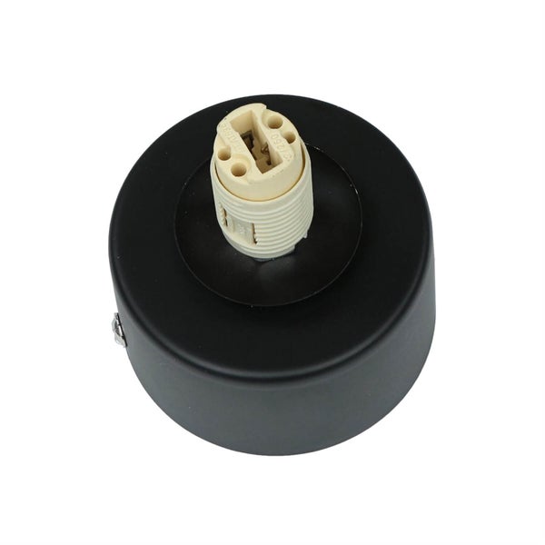 E27 Lampenfassung mit schwarzer Abdeckung