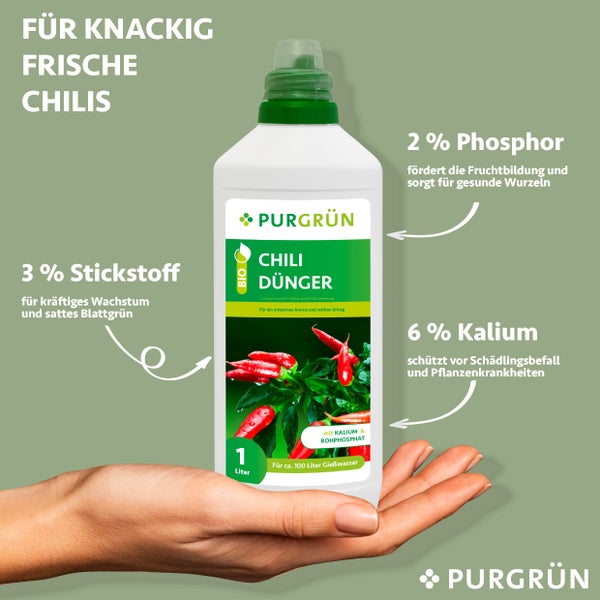 Purgrün Bio-Chilidünger 1 Liter